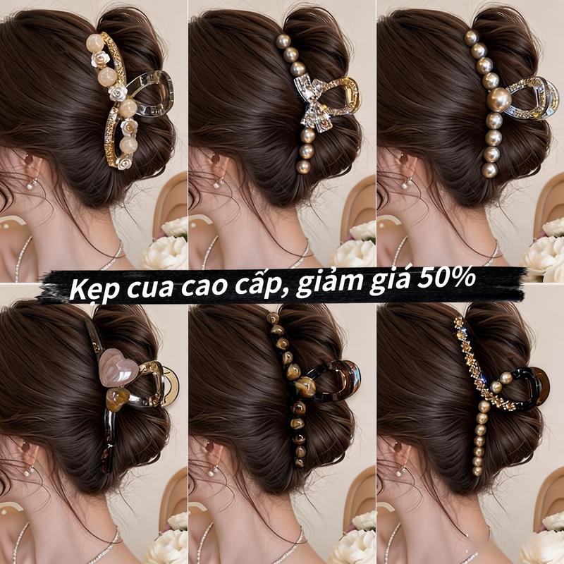 kẹp tóc nữ Kẹp tóc hình bướm bằng ngọc trai nhân tạo — Phụ kiện thời trang cao…