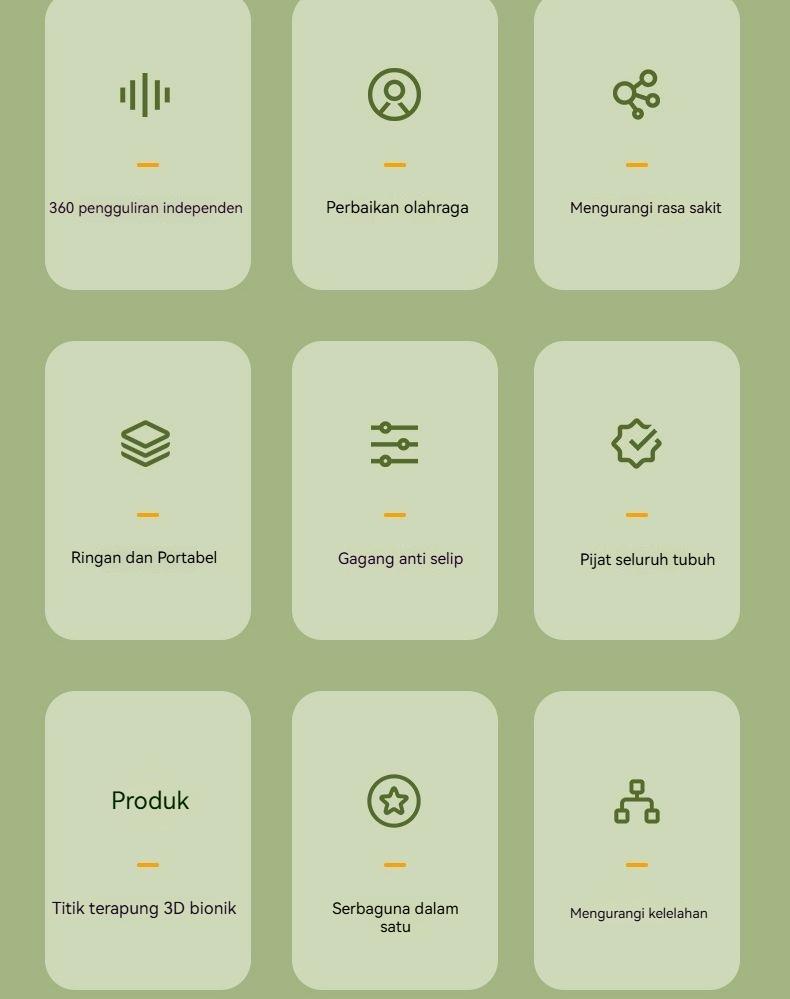 Roller Pijat Betis 9 Roda | Pendorong Paha & Pelepas Ketegangan Otot | Pendorong Bentuk Kaki yang Meningkatkan Sirkulasi