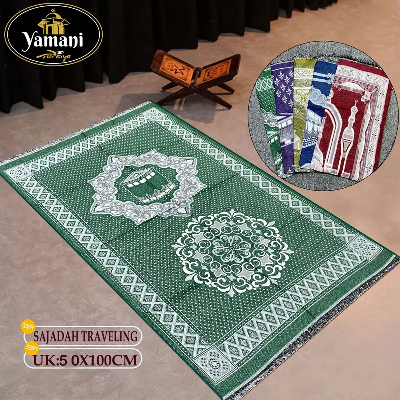 Sajadah Terbaru Traveling Dewasa Ukuran 50*100 cm Bahan Polister Oleh-oleh Haji dan Umroh souvenir 2