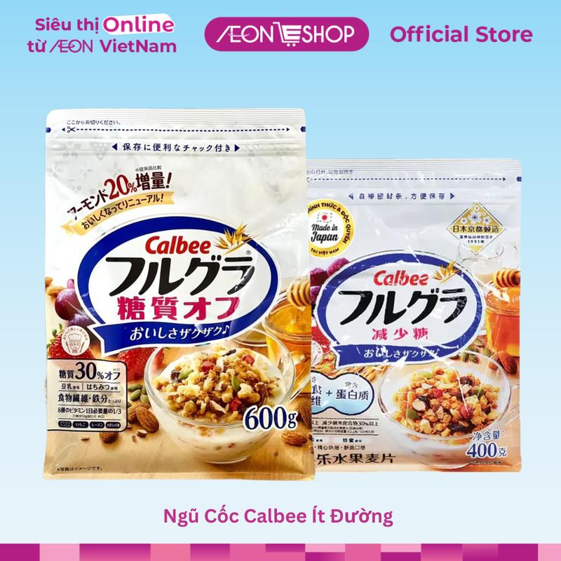 AEONESHOP Ngũ Cốc Trái Cây Calbee Nhật Bản Ít Đường