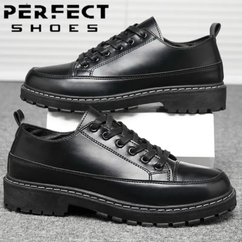 SEPATU DOCMART HITAM PRIA SEPATU FORMAL KERJA KANTOR PANTOFEL CASUAL Shoes Kasual Kasual Black Rubber Manis Formal Shoes 1