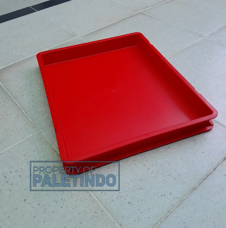 Keranjang Rot/ Bakery 53 x 43 x 5.5 Cm - Food Grade, Plastik Solid, Coklat & Merah 3