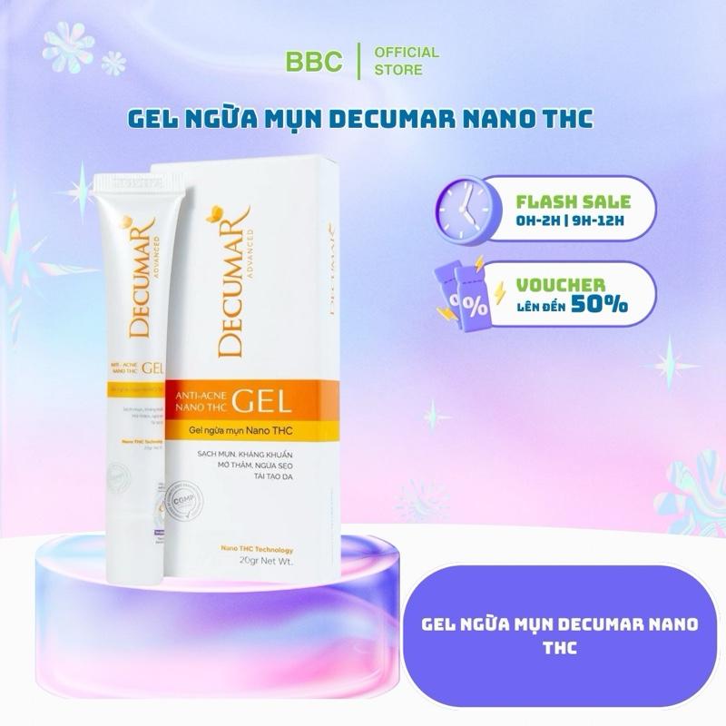 Gel chấm mụn mờ thâm sẹo decumar nghệ nano THC 20gr chính hãng 7ngay giammun