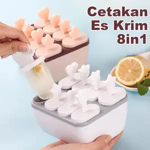 Cetakan Ice Cream 8 Slot Cetakan Jelly dan Ice Cream Stik Multifungsi Terlaris -BG-1 Kitchenware