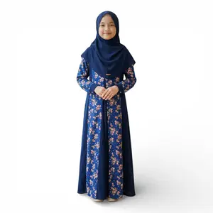 Kanita Dress Kids Gamis Anak Perempuan Usia 5th Sampai 12th Bahan Sabrina Anti Uvi Mix Motif