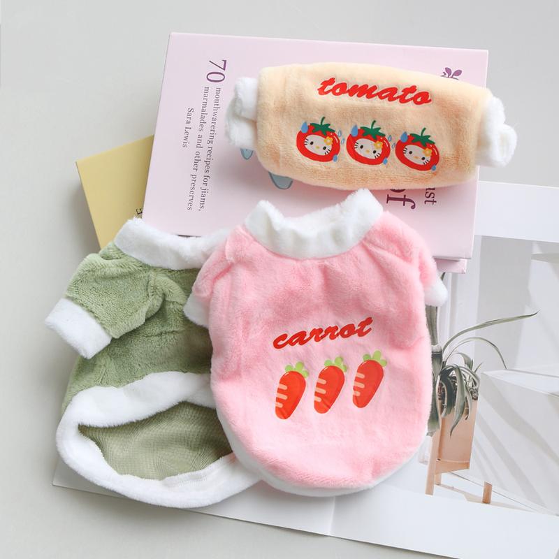 Product Introduction of Autumn Winter Original Plush Pet Carrot Cartoon Cute Clothes Jade Rabbit Velvet Cold-Proof Warm Super Cute Plush Clothes 21