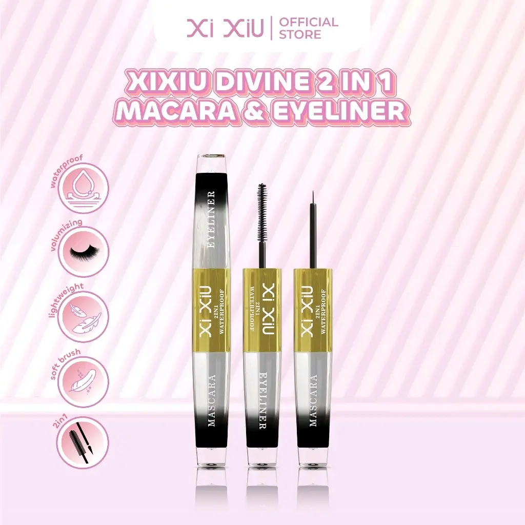 Maskara dan Eyeliner XI XIU Divine 2in1 - Waterproof