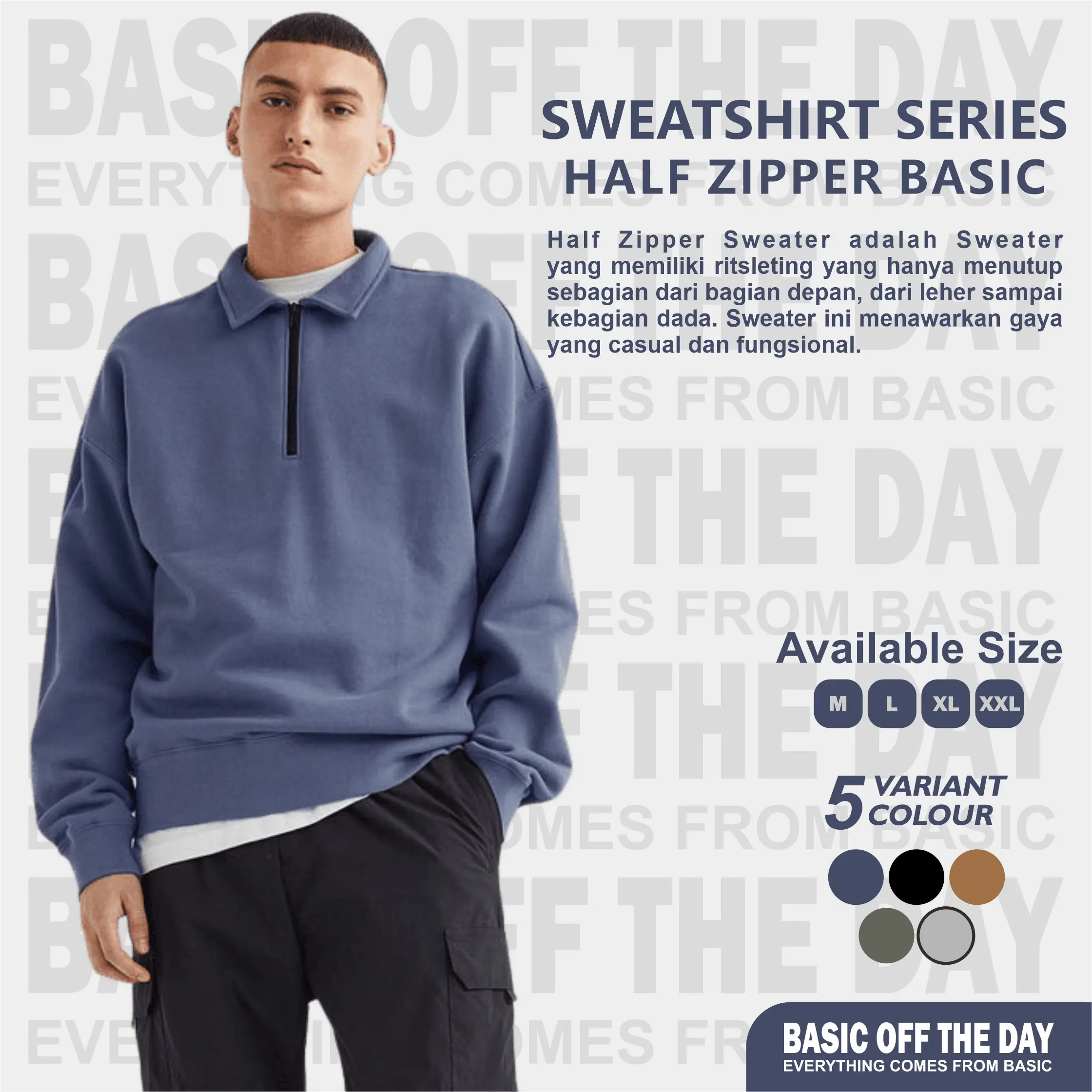 Half Zipper Pria | Half Zip Sweater | Half Zipper Sweater | Sweater Half Zipper Pria