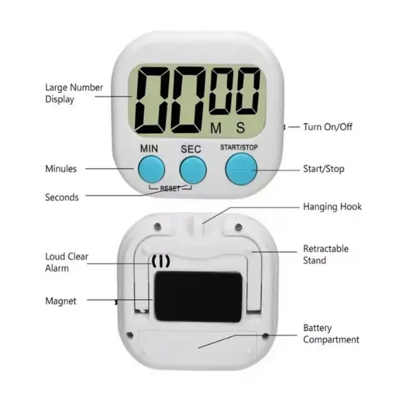 RSM Timer Stopwatch Alarm Mini Portable Digital Kitchen LCD Dapur Kitchenware 2