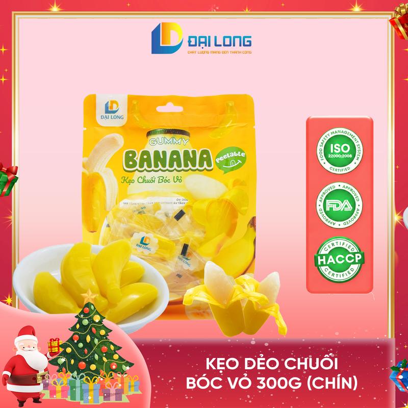   TÚI 300g  Kẹo Dẻo Chuối Bóc Vỏ ĐẠI LONG NOEL chiết xuất từ nước trái cây thơm ngon khó cưỡng peeling candy keo jelly Ăn Vặt Chua Snack Food 