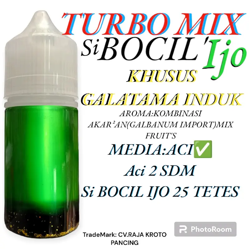 Essen pancing Si Bocil Ijo Terbaru Sprint Turbo Mix Isi 30ml untuk umpan ikan Lomba Galatama Ikan Mas Pancing 0