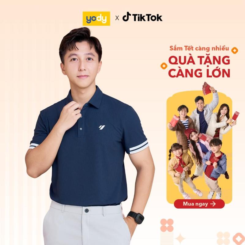 Áo Polo Nam YODY Waffle Thể Thao Phối Bo Tay Thanh Lịch Thoáng Mát MAPO25A470