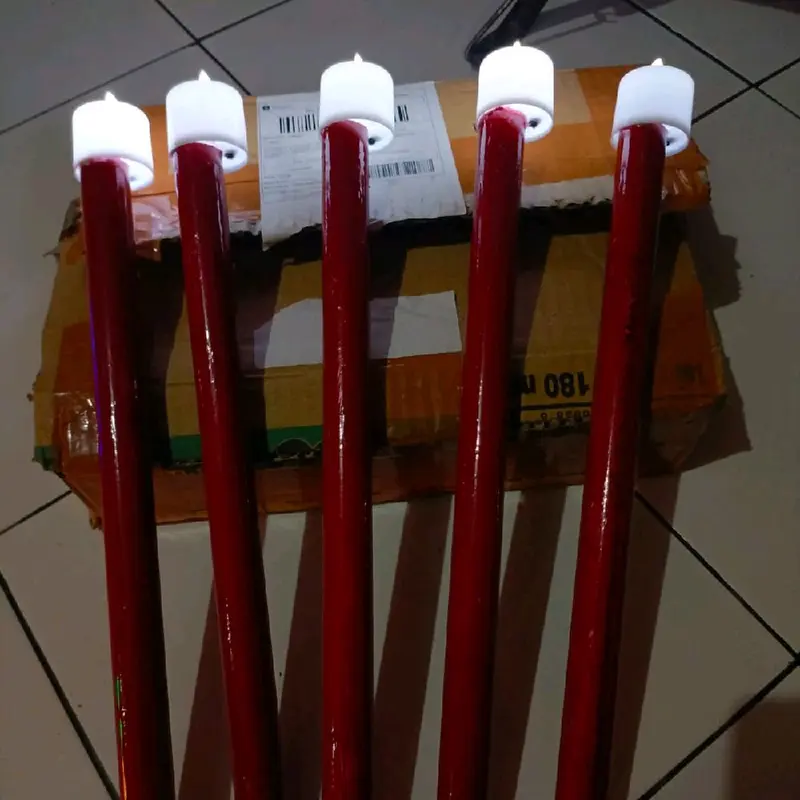 Obor Elektrik Model Lampu LED Lilin ramah lingkungan untuk keperluan pawai dan karnaval 3
