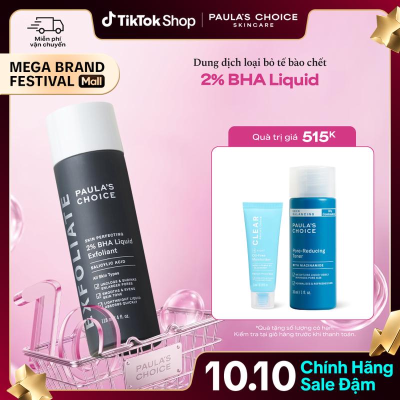 Tẩy tế bào chết hỗ trợ làm sạch sâu Paula's Choice Skin Perfecting 2% BHA Liquid Exfoliant 118ml 2010
