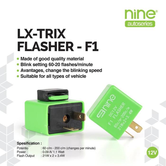Gambar 9NINE LX-TRIX Flasher Sein Atur Kedip Sen Motor LED F1 - NINE AUTOSERIES Motorcycle dari Lestari Motor 2 Kota Administrasi Jakarta Barat Tokopedia