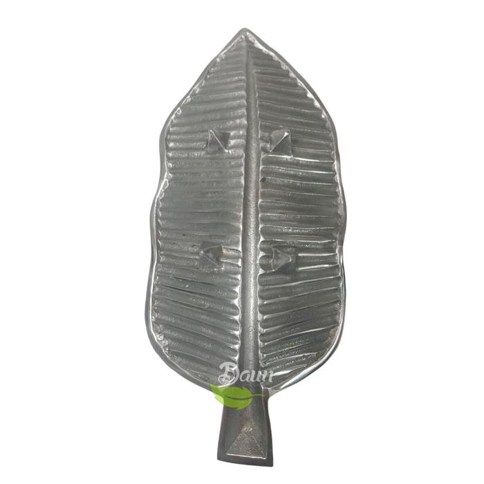 Gambar piring daun stainless 07-038 dari Daun The Gift Shop Kab. Badung Tokopedia