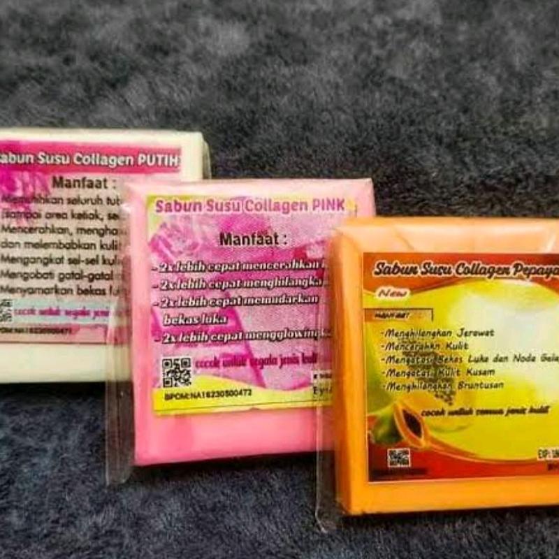 Sabun susu collagen putih sabun colagen Soap Mencerahkan Memutihkan Membersihkan Melembutkan Tubuh 2