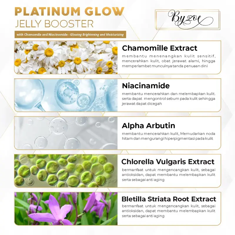BYZOE NEW FORMULA NIACINAMIDE 6% PLATINUM GLOW JELLY BOOSTER 3