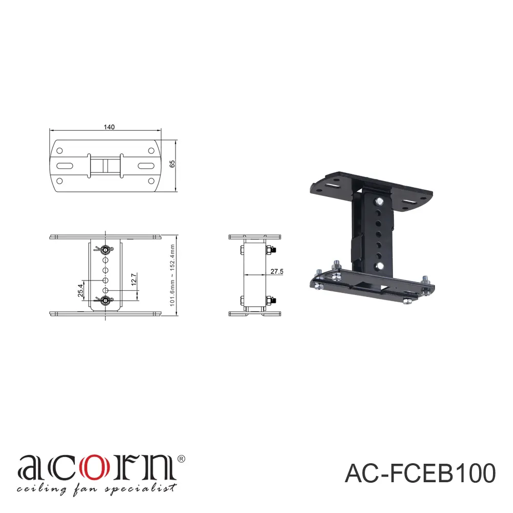 Acorn False Ceiling Extension Bar | FCEB | 3 Sizes | Extendable 4 Inch to 29 Inch