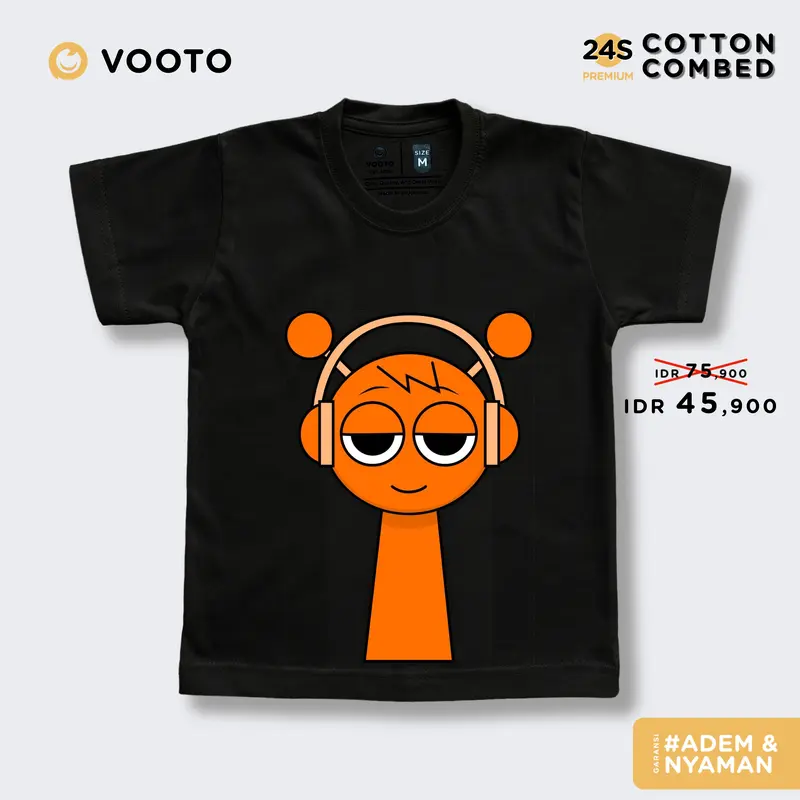 Baju Kaos T Shirt Fashion Distro Anak Perempuan Laki Laki Katun Usia 1 2 3 4 5 6 7 8 Tahun Motif spunky sprunki 2