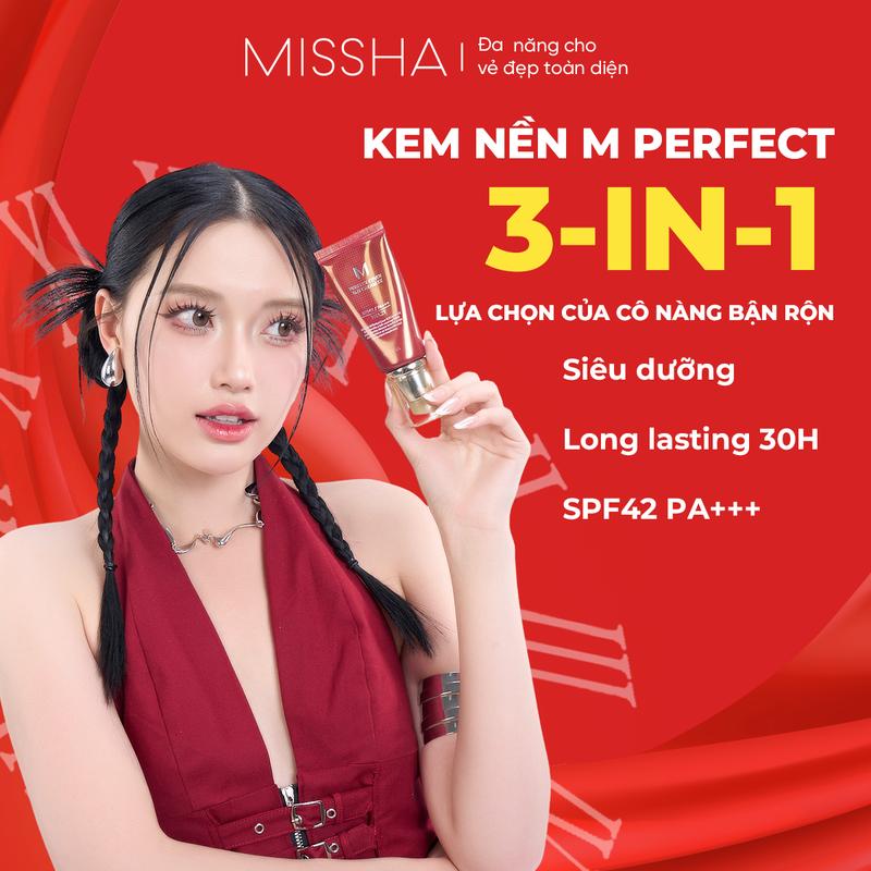 Combo Missha BB Cream che khuyết điểm, chống nắng SPF42 50ml + Phấn Phủ Airy…