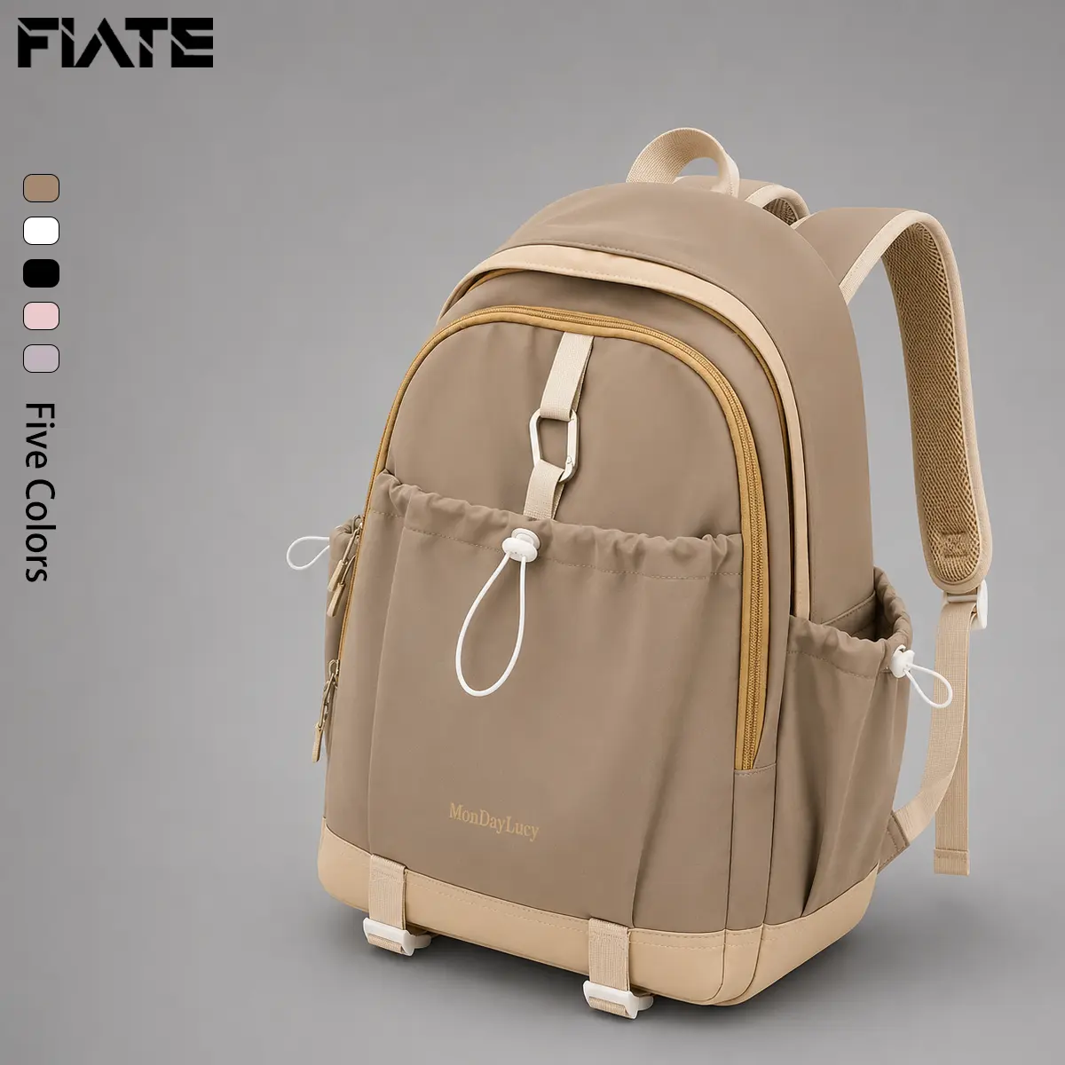 FLATE Tas Sekolah Korean Style Tas Ransel Kuliah Wanita Waterproof Tas Ransel Laptop 14 inch Backpack