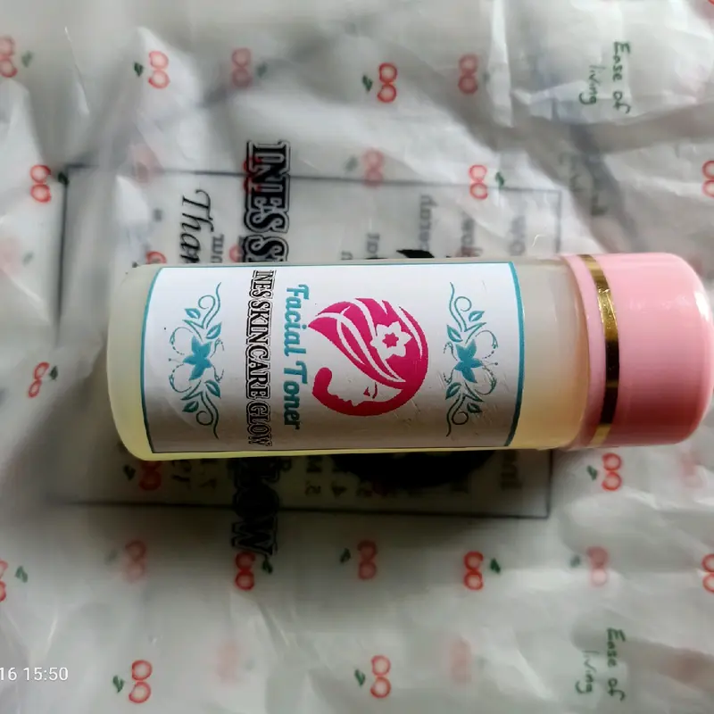 Toner Ines Skincare Glowing Original Wajah - Hitam - Aging 4
