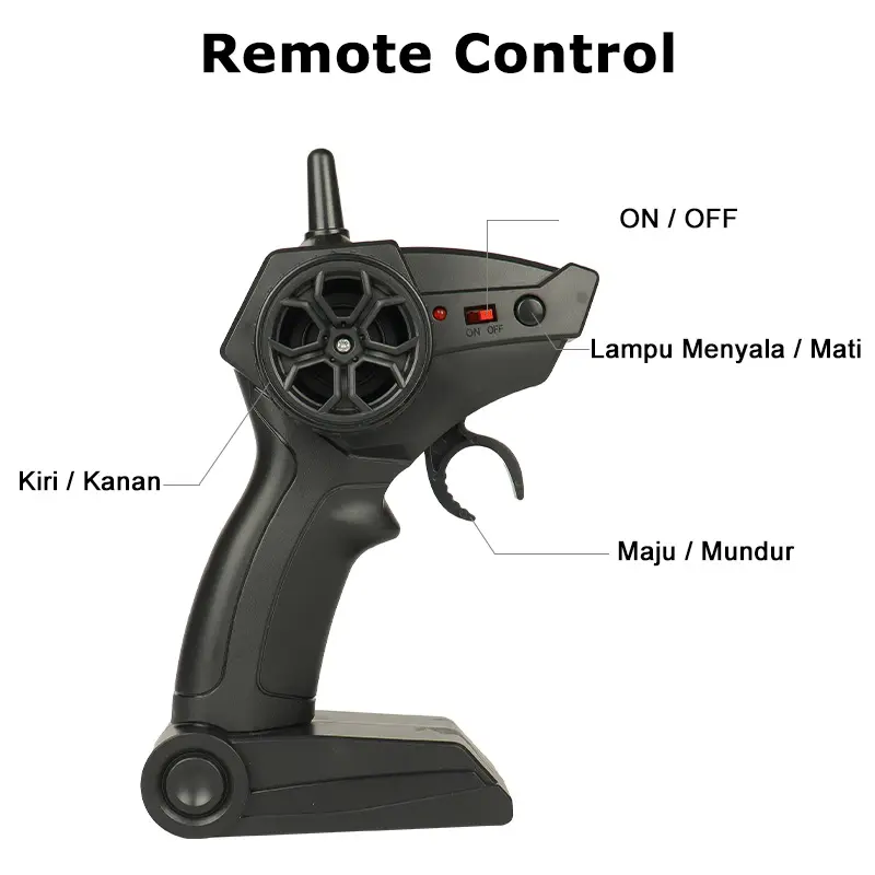 Mainan Mobil Remote Control Besar 4WD 1:16 RC Mobil Offroad Bahan Alloy 2,4GHZ Lampu Bisa ON OFF 5