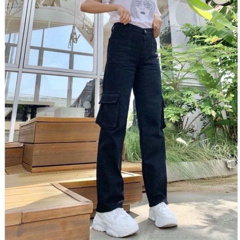 Product Introduction of HIGHWAIST CARGO JEANS WANITA VIRAL JEANS WARNA Celana Panjang 4