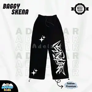 Celana Skena Anak Laki-Laki & Perempuan 3-13 Tahun Baggy Pants Panjang Distro Kekinian Bahan Premium Viral Bintang Fashion