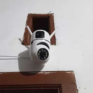 V380 Pro CCTV Lampu Dual Lens Kamera Mini Kecil Kamera HD 8MP Smart Wifi Two Way Audio Motion Detection Security Cam