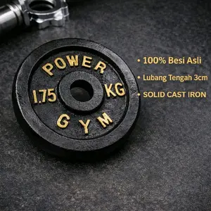 Plate Dumbell 1,75kg Beban Barbel Besi ASLI