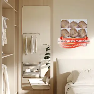 [COD] Mioter Stiker Cermin Akrilik Aesthetic Fullbody Anti Pecah - Kaca Tempel di Dinding Cermin Full Body Estetik Elastis Lengkap Perekat + GRATIS KALUNG HADIAH