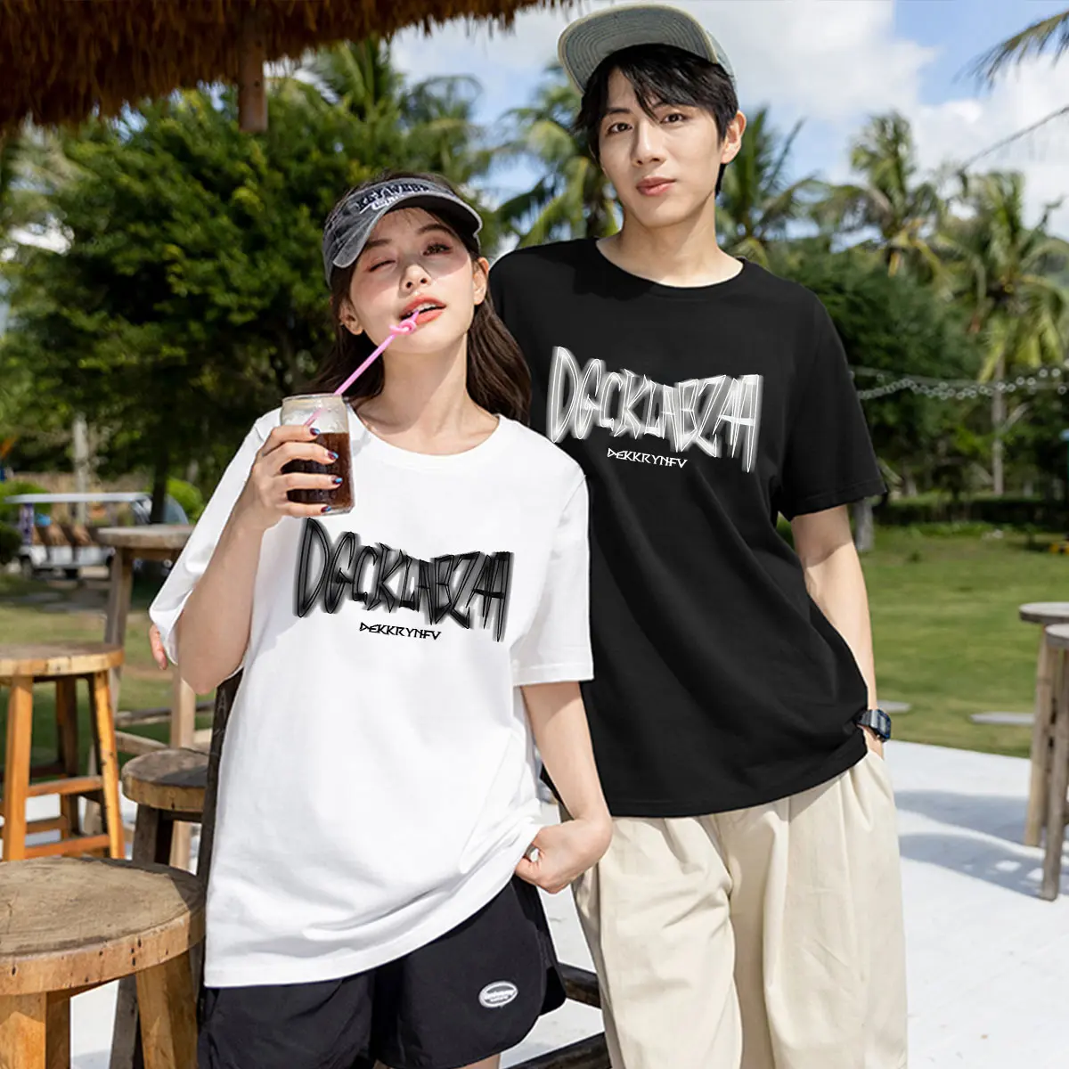 T-shirt Kaos Distro Atasan Unisex Terbaru Keren Nyaman Casual Pasangan Premium Round Neck Cowok Wanita COD C124  Katun Sablon