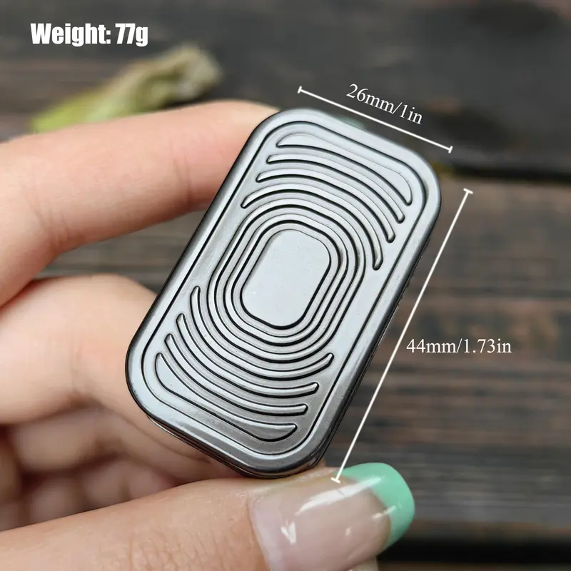 Magnetic Fidget Spinner, Metal Fidget Toy, EDC Decompression Push Card Coin, Sound Relieve Anxiety Toy, Gift for Men & Women 1
