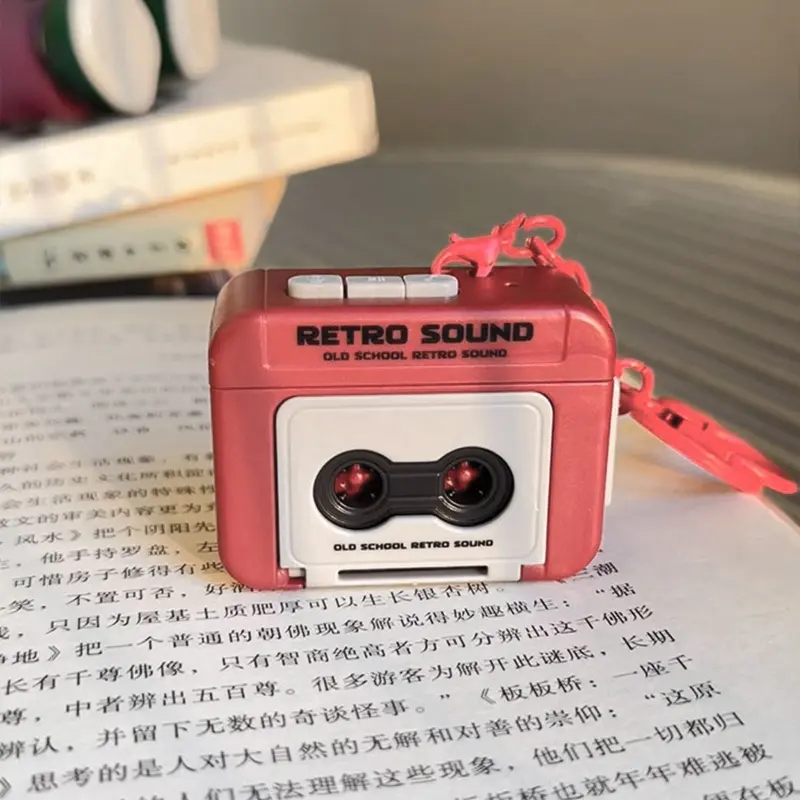 Máy Ghi Băng Mini, Mới, Móc Chìa Khóa, Máy Phát Record Sáng Tạo, Móc Khóa, Món Quà Vui Nhộn 7