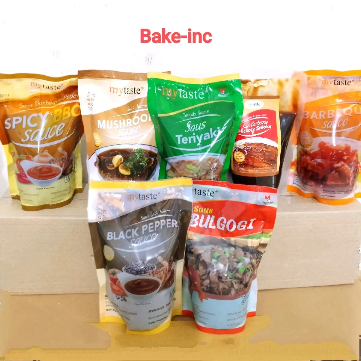 [Bake-inc] MY TASTE ANEKA SAUS BBQ, BBQ PEDAS, BLACKPAPER, BULGOGI 500GRM ( HARGA PER 1 VARIAN = 1PC]