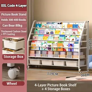 Rak Buku Susun Serbaguna Tempat Rak Buku Anak Rak Portable