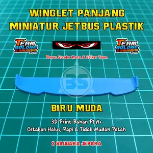 Winglet Panjang Miniatur Bus 3D Print Halus