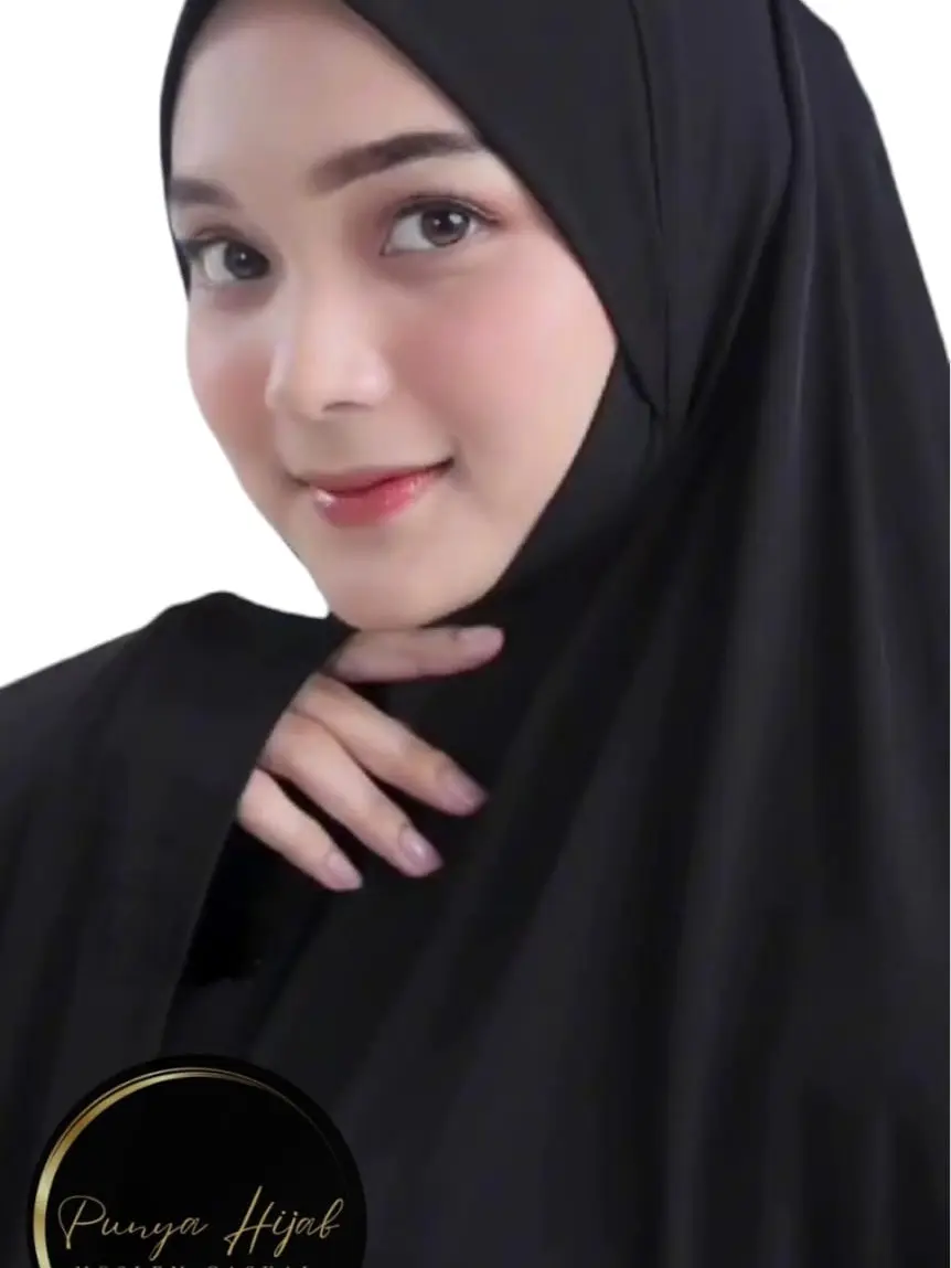 Hijab Dagu Non Pad Malaysia Jumbo Jersey Premium XXXXL polyester white Kerudung Bergo Tebal Muslim Nyaman