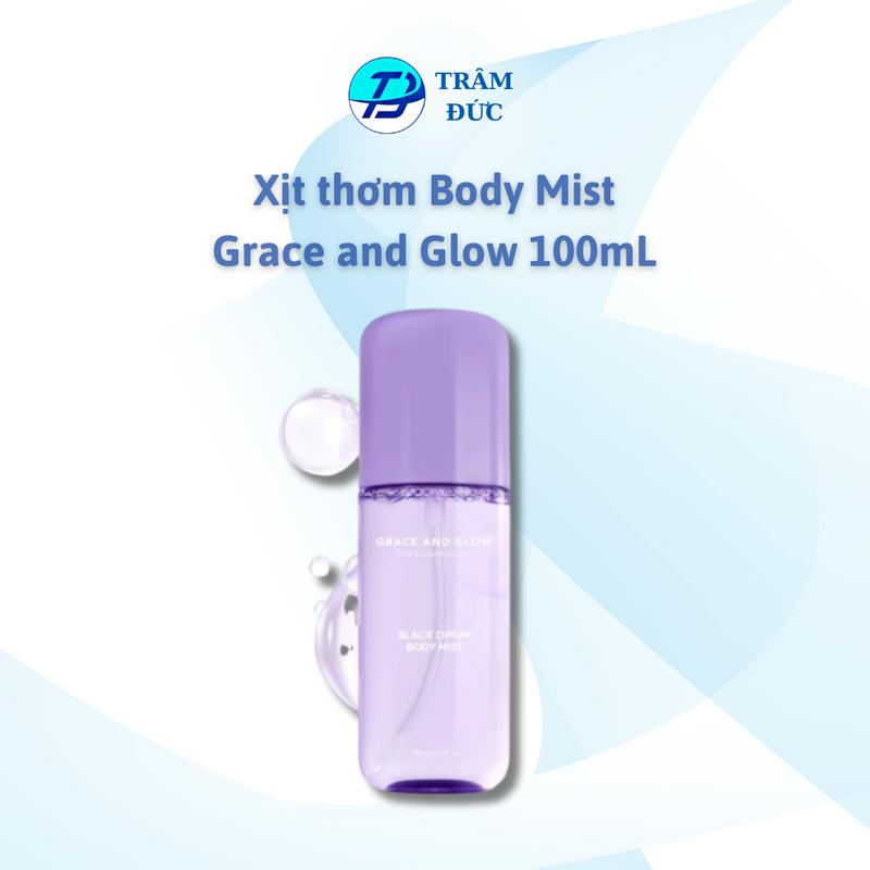  Grace and Glow Xịt thơm Body Mist hương Black Opium 100ml lưu hương thơm mát 