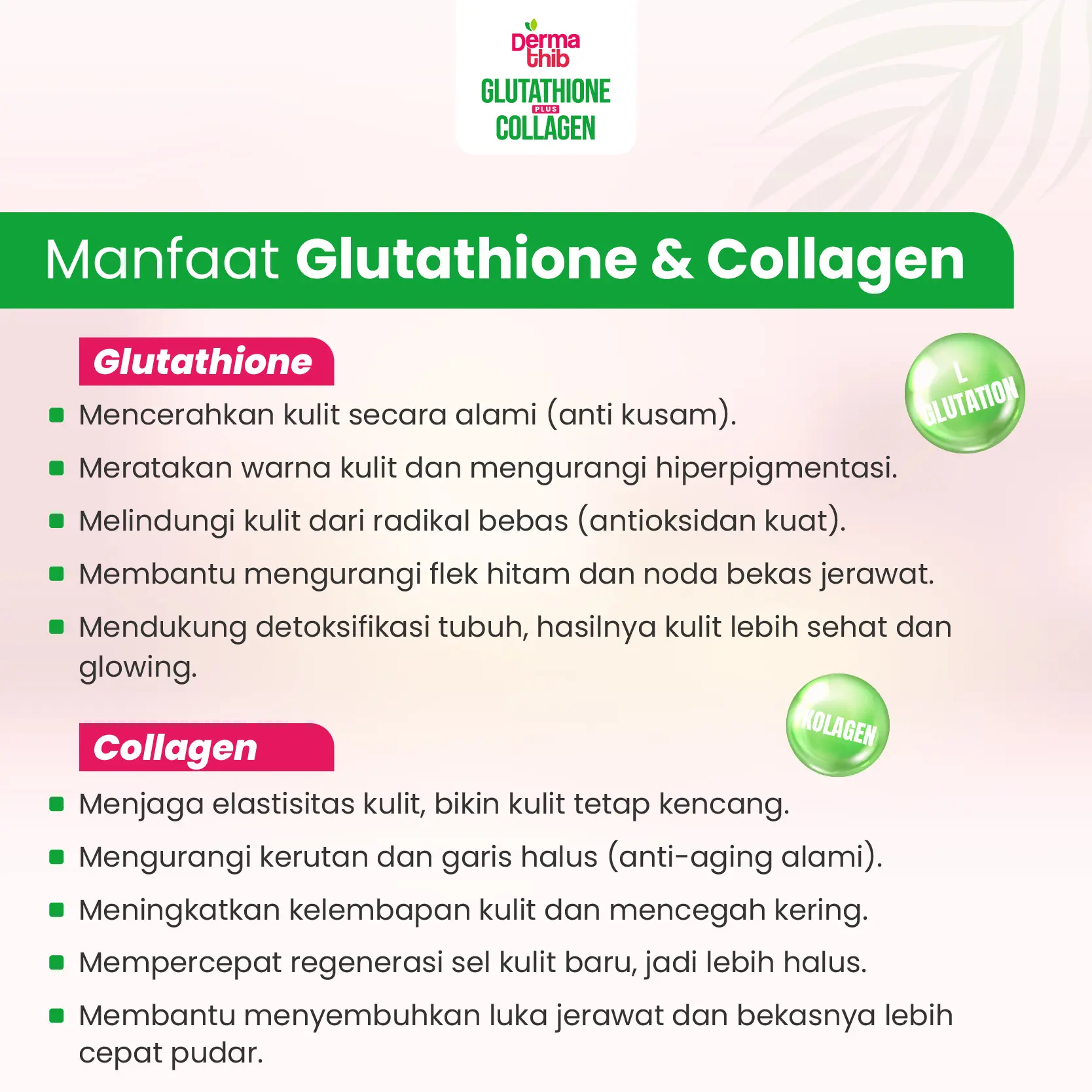 kegunaan glutathione BPOM】 DERMATHIB Collagen Drink Plus Glutathione - Anti Aging Anti Acne Whitening Booster - Shop