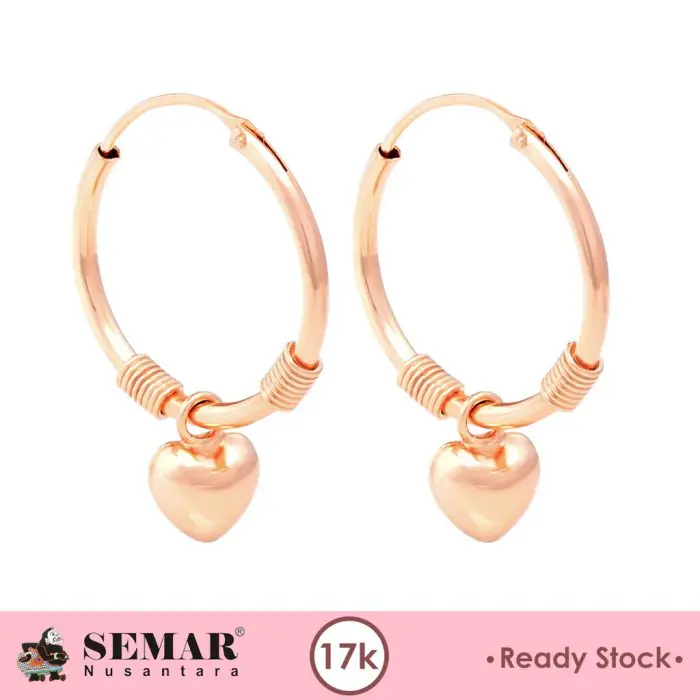 Anting Emas Jipsi Mainan Love Gold 17K Semar Nusantara 0
