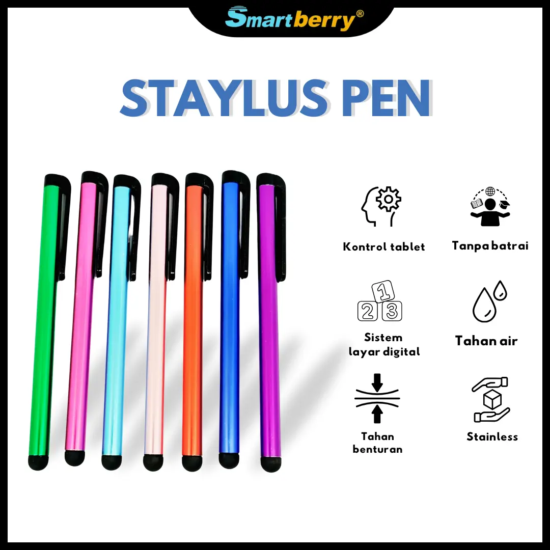 WARNA RANDOM Stylus Pen 2 mata Tablet Smartphone Touch Screen Pulpen Stilus Layar Sentuh Hp Pen Stylus Pena Ponsel Drawing