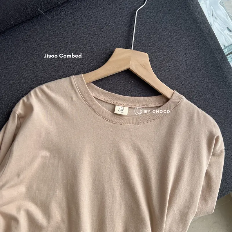 Jisoo Inner Combed Rib Knit Lengan Panjang 0