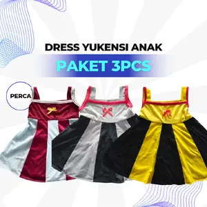 29RIBU DAPAT 3PCS DRESS YUKENSI ANAK Baju anak perempuan umur 2-3thn
