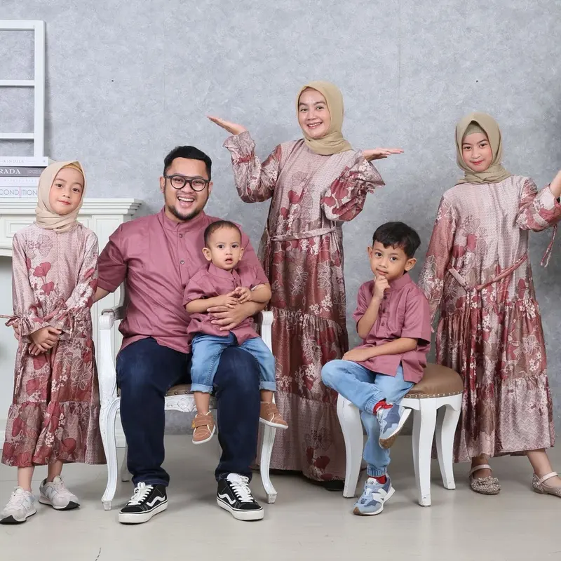 Kalsandfrey Nayakamala Family Set - Gamis Koko Kembar Keluarga Sarimbit Lebaran 1