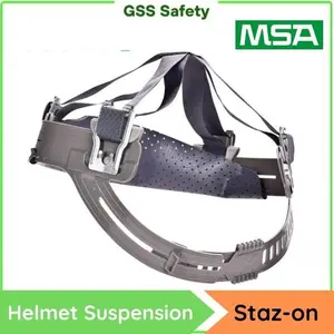 Msa Suspension Helm Ori USA Inner Helm Abu Warna ABU-ABU Staz-On Safety Adjustable Durable