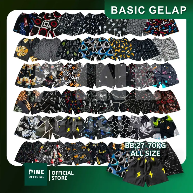 PAKET 10 PCS 5PCS BOXER Celana Pendek Pria Wanita Motif Pantai Hotpants Unisex Terbaru 2