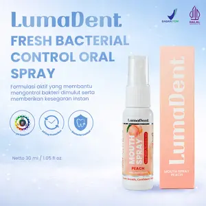 LumaDent Fresh Bacterial Control Oral Spray Extra Size 30ml— Mengontrol Bakteri Di mulut – Anti Bakteri – Fresh Mouth - Mouth Spray Penghilang Bau Mulut – Pengharum Mulut – Parfum Mulut – Mulut Fresh – Kesehatan Mulut -  Sugar Free – Alcohol Free
